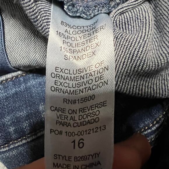 Democracy Jeans Womens 16 Ab technology High Rise Slim Straight Leg Blue Denim - Picture 14 of 14